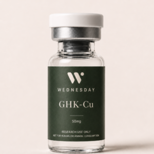 GHK-Cu copper peptide research vial - Wednesday
