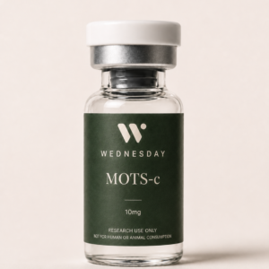 MOTS-c research peptide vial - Wednesday